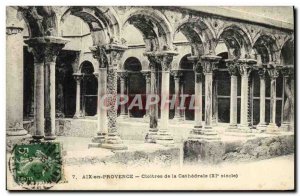 Old Postcard Aix en Provence Cloisters of the Cathedral