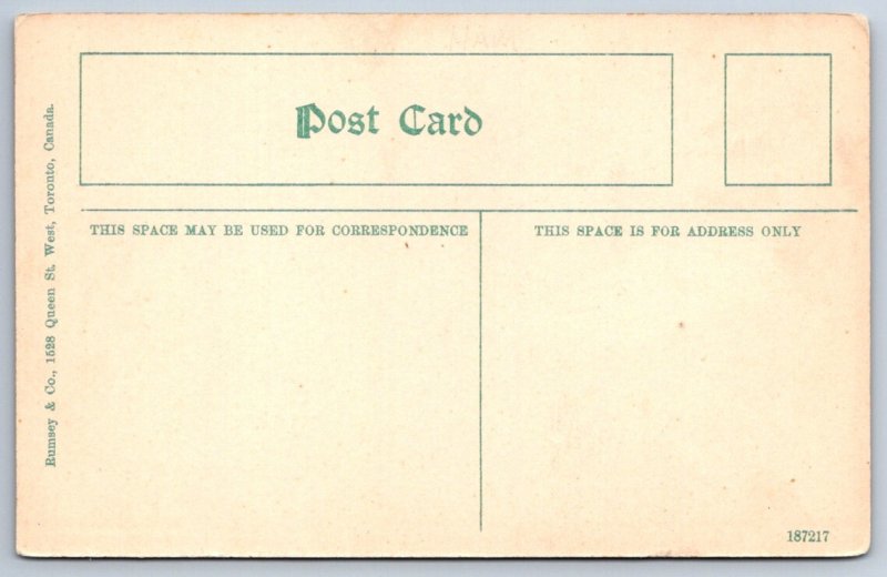 Post Office, Hamilton Ontario Canada, Antique Rumsey & Co Postcard