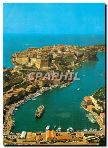 Modern Postcard Corsica Oasis Beauty Bonifacio Overview docks and harbor