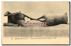 Old Postcard erotic Nude Female chastity belt Musee de Cluny Paris
