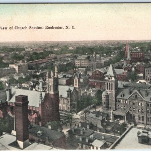 c1910s Rochester NY Birds Eye of Church Section Collotype Photo Hagemeister A119