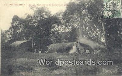 Saigon, Campement de chasseurs en Leine Cochinchine Vietnam, Viet Nam Postal ...