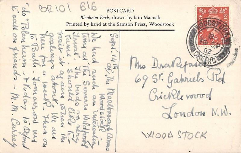 BR101616 postcard  woodstock  uk