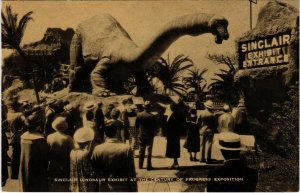 PC CPA US, WYOMING, SINCLAIR, DINOSAUR EXHIBIT, VINTAGE POSTCARD (b10919)