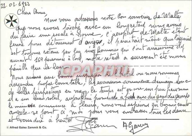 Modern Postcard Greetings from Malta