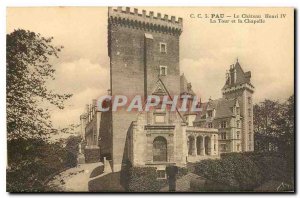 Old Postcard Pau Chateau Henry IV Tower and the Chapel