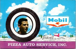 Postcard Pizza Auto Service Inc Orangeburg, New York Mobil Gasoline