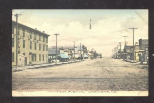 LARIMORE NORTH DAKOTA DOWNTOWN TOWNER STREET SCENE VINTAGE POSTCARD N.D.