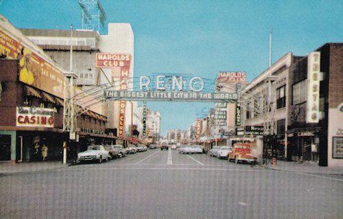 Reno Arch Scene Nevada American Postcard