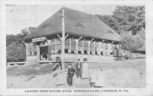 Chester West Virginia Rock Springs Park Ladies Rest House Postcard AA14306