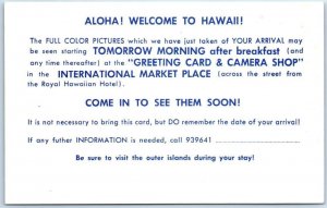 WAIKIKI, HONOLULU Hawaii HI    Claim Ticket WELCOME TO HAWAII  Photos  Postcard