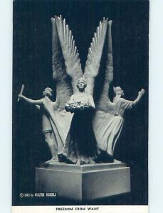 1943 Nyc Sculptor FREEDOM FROM WANT - FOUR FREEDOMS New York City NY hn3937@