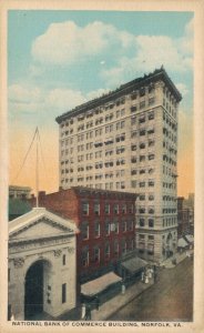 USA National Bank Of Commerce Building Norfolk Vintage Postcard 07.91