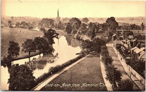 c1910 STRATFORD-ON-AVON MEMORIAL THEATRE CITY SCAPE VALENTINES POSTCARD 42-388