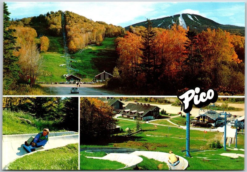 Pico Alpine Slide Rutland Mendon Vermont VT Mountain Pass Campsite Postcard