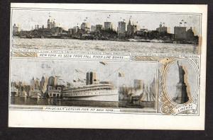 NY Steamer Steamship Ship Priscilla New York Postcard Carte Postale Postkarte