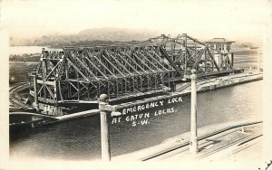 Postcard RPPC 1920s Emergency Lock Gatun Locks Panama Canal TP24-1943