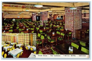 c1940 Oriole Room Cafeteria YMCA Hotel Multi-View Chicago Illinois IA Postcard