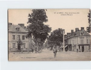 Postcard Place de la Croix d Or et Route d Alençon Le Mans France