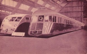 Belgium 1935 Bruxelles Brussels Exposition Train Renault vintage postcard C321