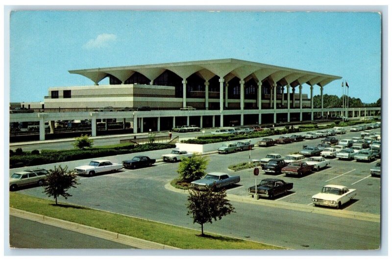 Memphis Tennessee TN Postcard Memphis Metropolitan Airport Cars Scene c1950's