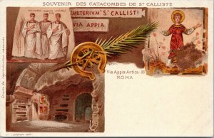 postcard Rome, Italy - Souvenir des Catacombes de St. Calliste