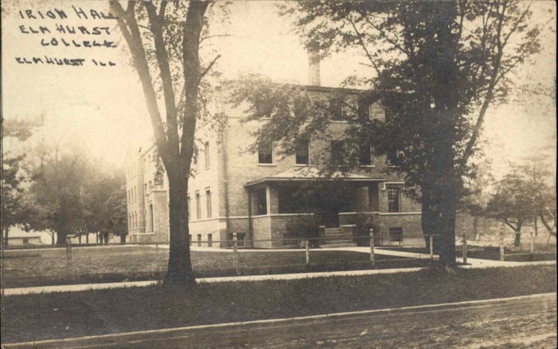 Elmhurst IL Elmhurst College c1910 Real Photo Postcard