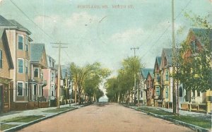 Portland Maine North Street 1912 Postcard   Sent by Dr AW MacVane Dentist