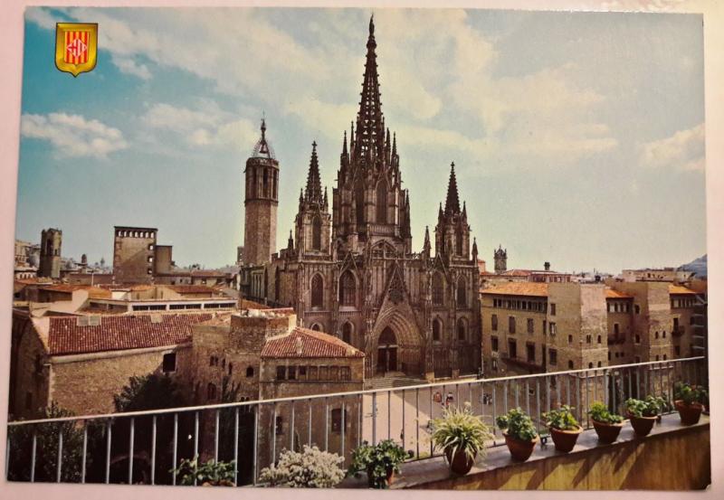 Spain, Barcelona, Cathedral, Colour Postcard