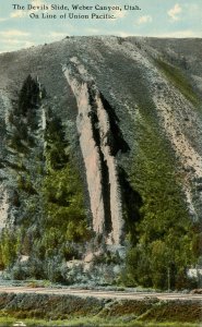 UT - Weber Canyon. The Devil's Slide, Union Pacific Railroad