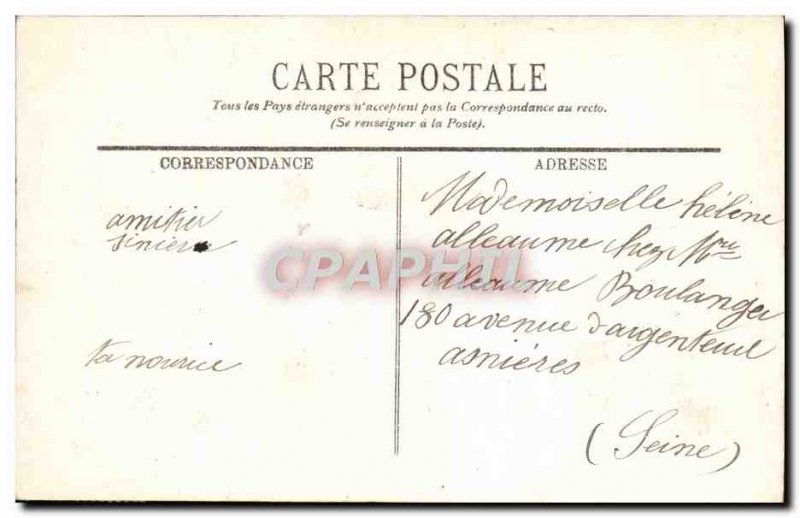 Old Postcard Fantasy Flowers Thought Luc sur Mer