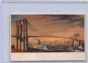 5000 NY New York 1905 Artist Drawn Brooklyn Bridge