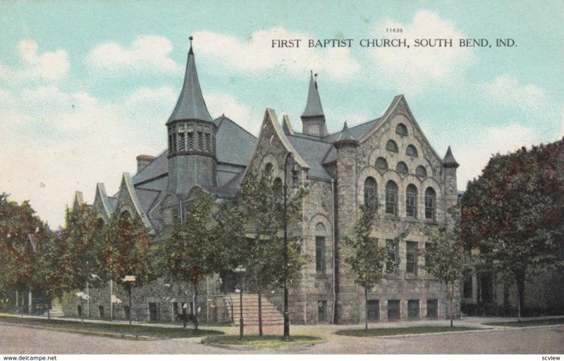 SOUTH BEND, Indiana, 1900-10s; First Baptist Church