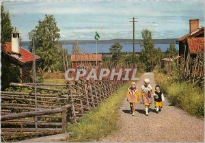 Postcard Modern Dalaman Sweden Children Folklore