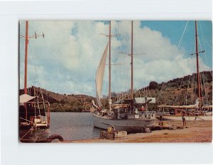 Postcard Yachts In English Harbour, Antigua and Barbuda