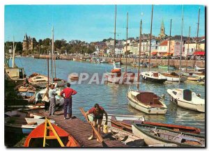 Modern Postcard Light of the Cote de Jade Pornic port Together