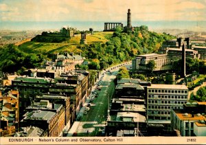 Scotland Edinburgh Calton Hill Nelosn's Column and Observatory