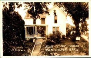 RPPC Home of Bob Burns Van Buren Arkansas AR UNP KC Studio Postcard C8