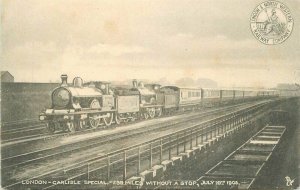 Artist 1903 London Carlisle Special Train 1920s Railway UK Postcard 13781