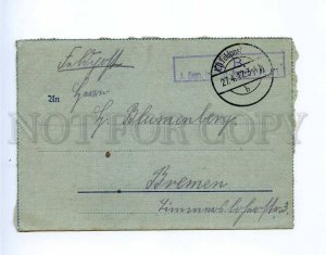 196134 WWI GERMANY 1917 year military post RPPC w special mark