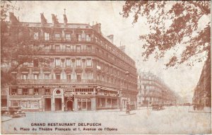 CPA AK PARIS Grand Restautant Delpuech 5, Place du Théatre Francais (971197)