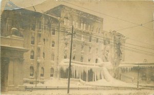 Chicago Illinois 1912 Frozen Large Building RPPC Photo Postcard 21-13332
