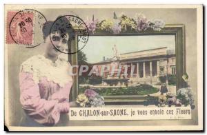 Chalon sur Saone - I Will Send these flowers - Remembrance - Old Postcard