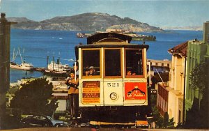 Cable Car on San Francisco Hill San Francisco California  