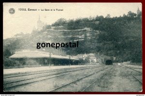 dc476 - BELGIUM Esneux 1910s La Gare et le Tunnel. Train Station