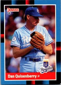 1988 Donruss Baseball Card Dan Quisenberry Kansas City Royals sk9453