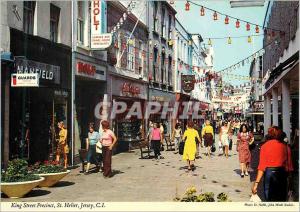 Modern Postcard King Street Precinct St Helier Jersey CI