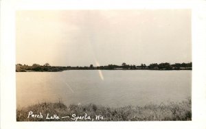 RPPC Postcard; Perch Lake, Sparta WI Monroe County, Moen Photo Service Unposted