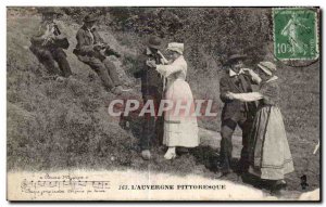 Old Postcard The Picturesque Auvergne The bourree Folklore Costume