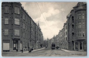 Aarhus Midtjylland Denmark Postcard Hans Brogesgade c1910 Vintage Unposted